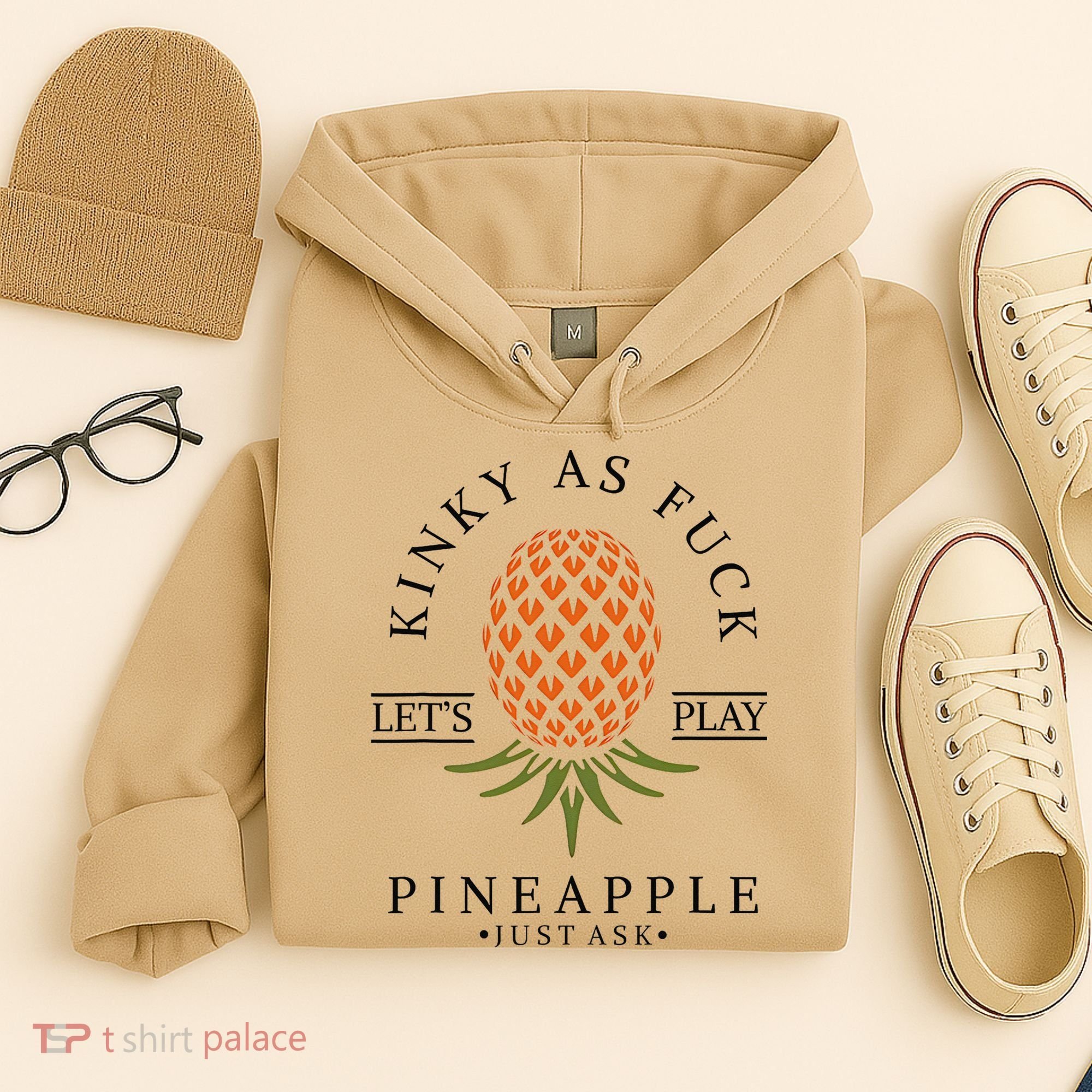 Kinky AF Swinger Lifestyle Naughty Humor Graphic Hoodie