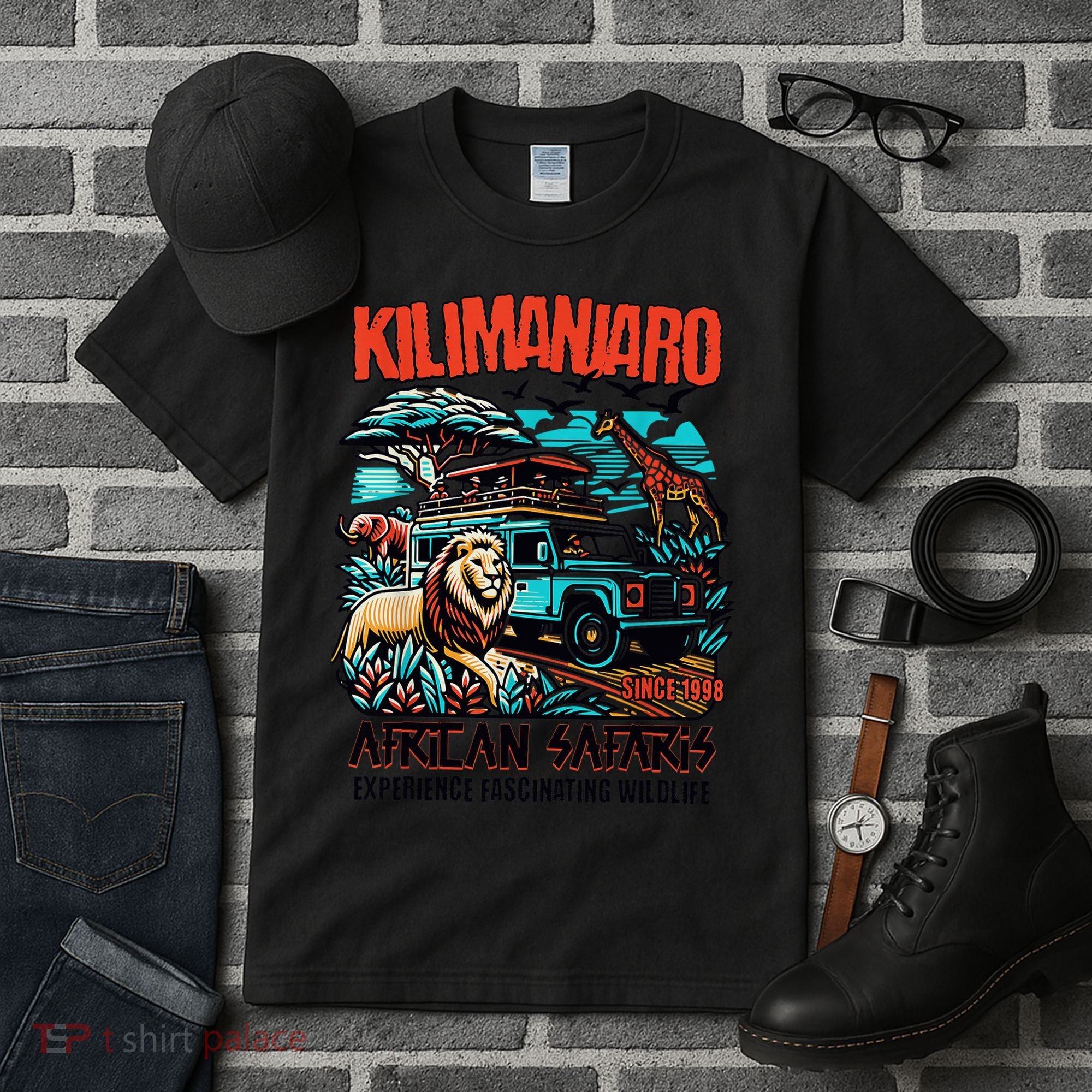 Kilimanjaro African Safari Animals Theme Park Attraction Tall T-Shirt