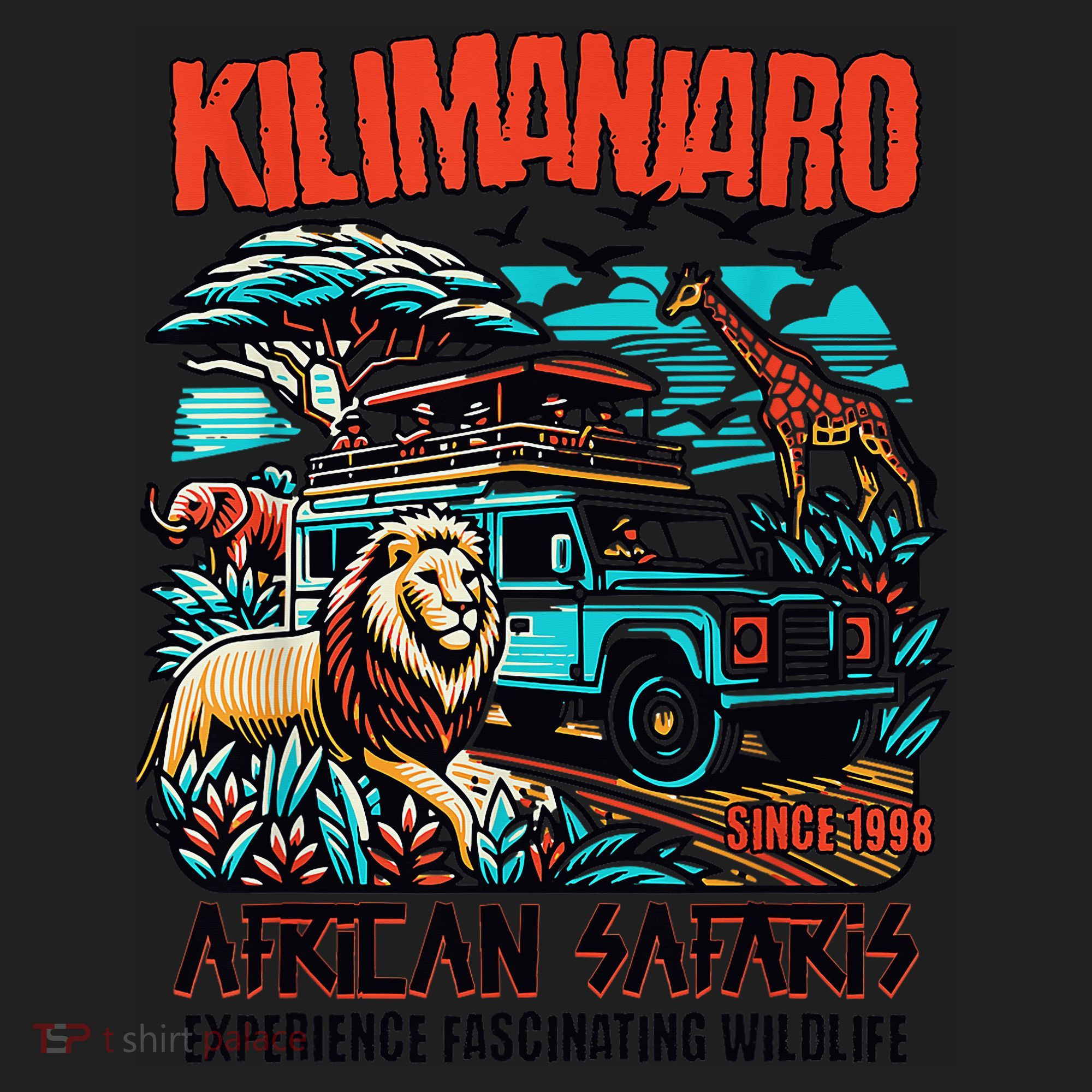 Kilimanjaro African Safari Animals Theme Park Attraction Beanie