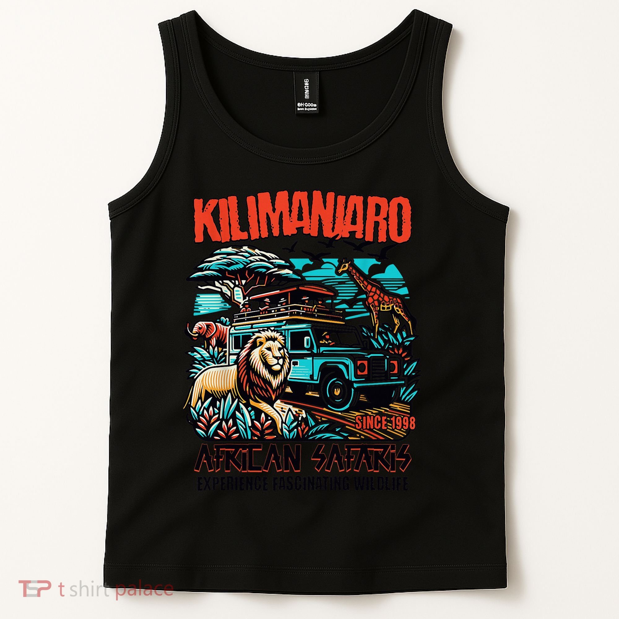 Kilimanjaro African Safari Animals Theme Park Attraction Tank Top
