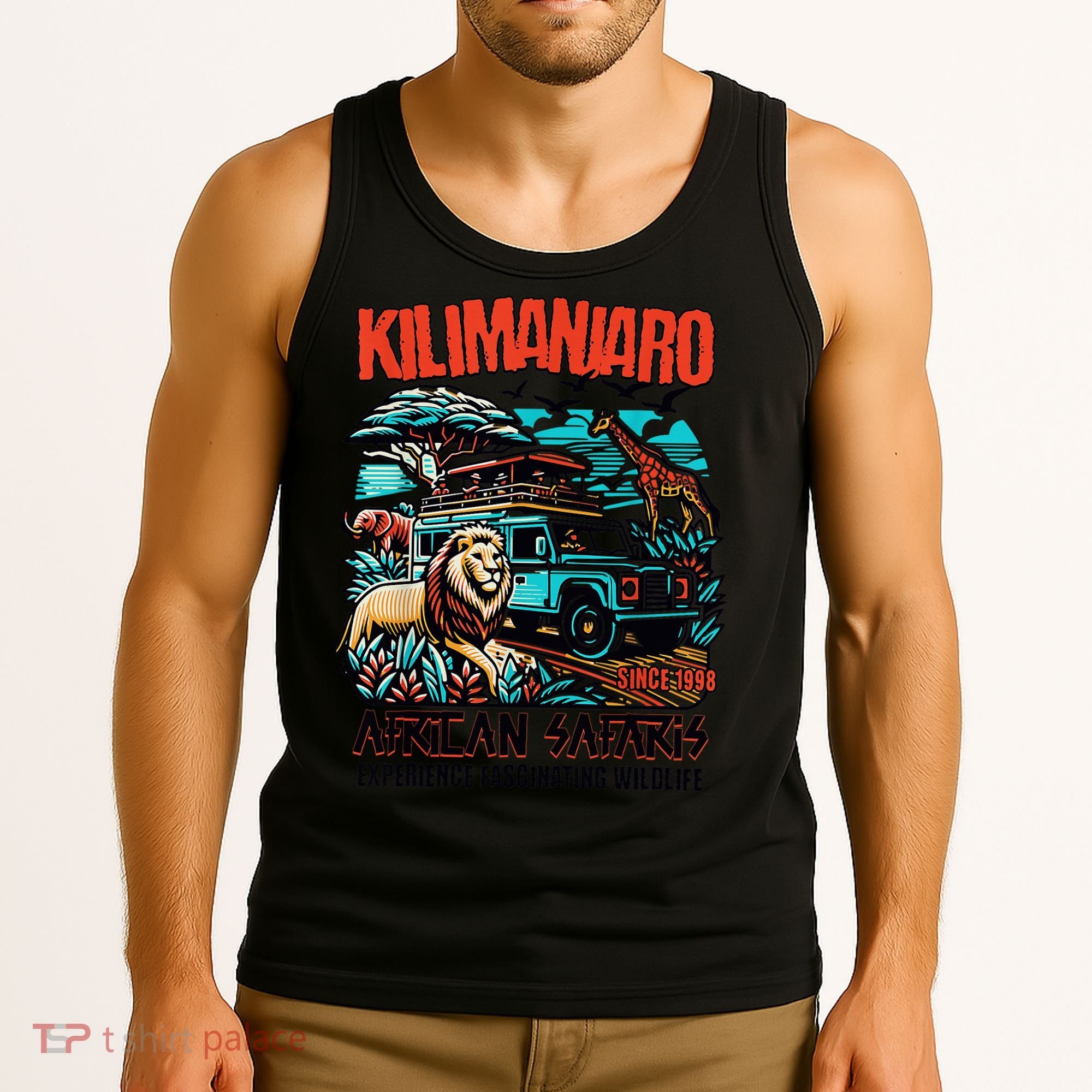 Kilimanjaro African Safari Animals Theme Park Attraction Tank Top