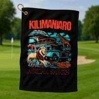 Kilimanjaro African Safari Animals Theme Park Attraction Golf Towel thumb 1