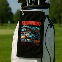 Kilimanjaro African Safari Animals Theme Park Attraction Golf Towel thumb 2