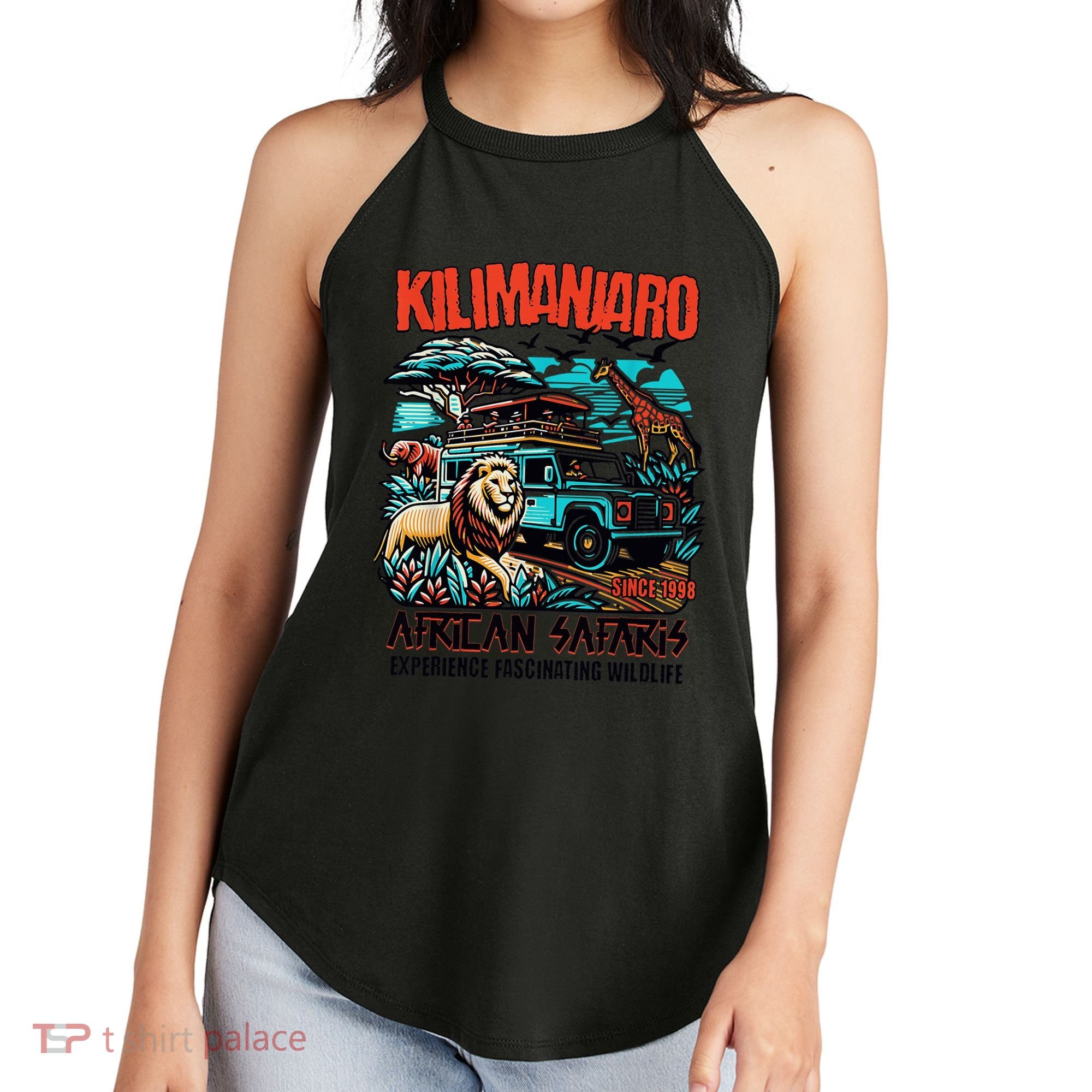 Kilimanjaro African Safari Animals Theme Park Attraction Women's Perfect Tri Rocker Tank