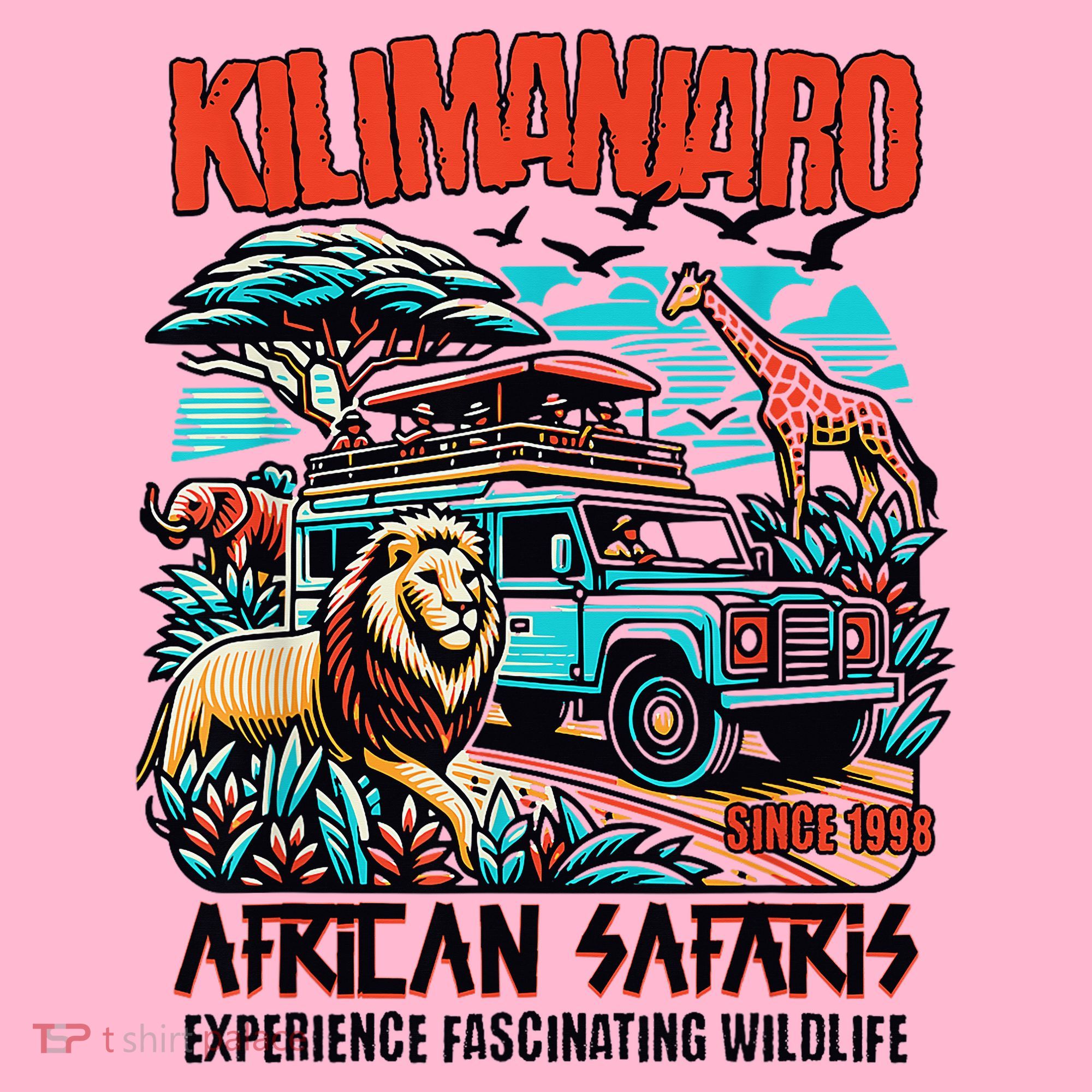 Kilimanjaro African Safari Animals Theme Park Attraction Premium T-Shirt