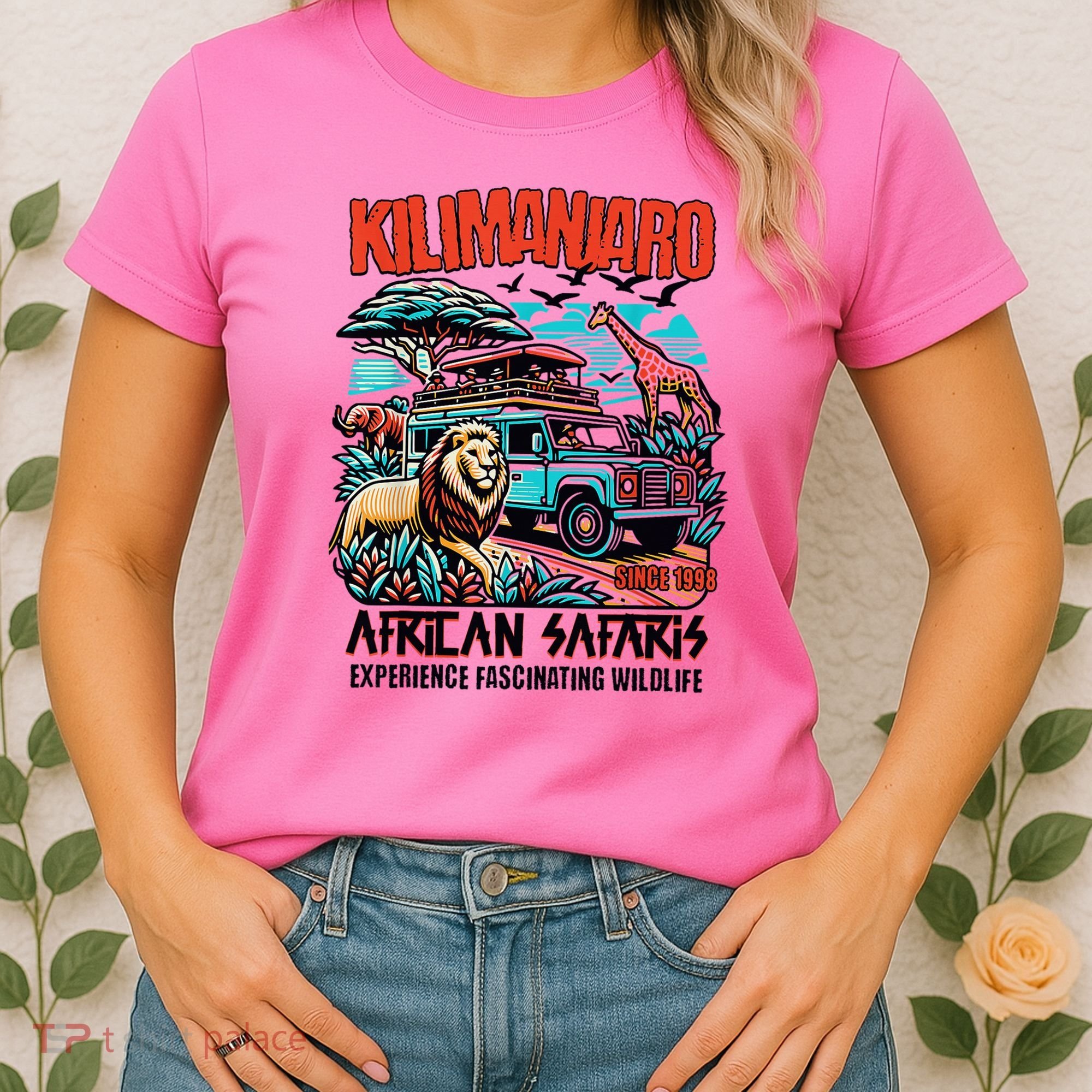 Kilimanjaro African Safari Animals Theme Park Attraction Women's T-Shirt