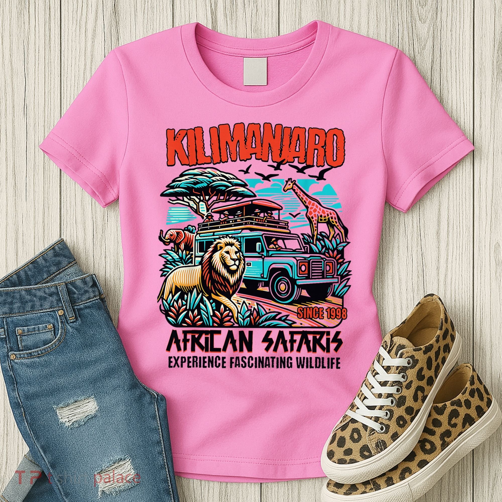 Kilimanjaro African Safari Animals Theme Park Attraction Women's T-Shirt