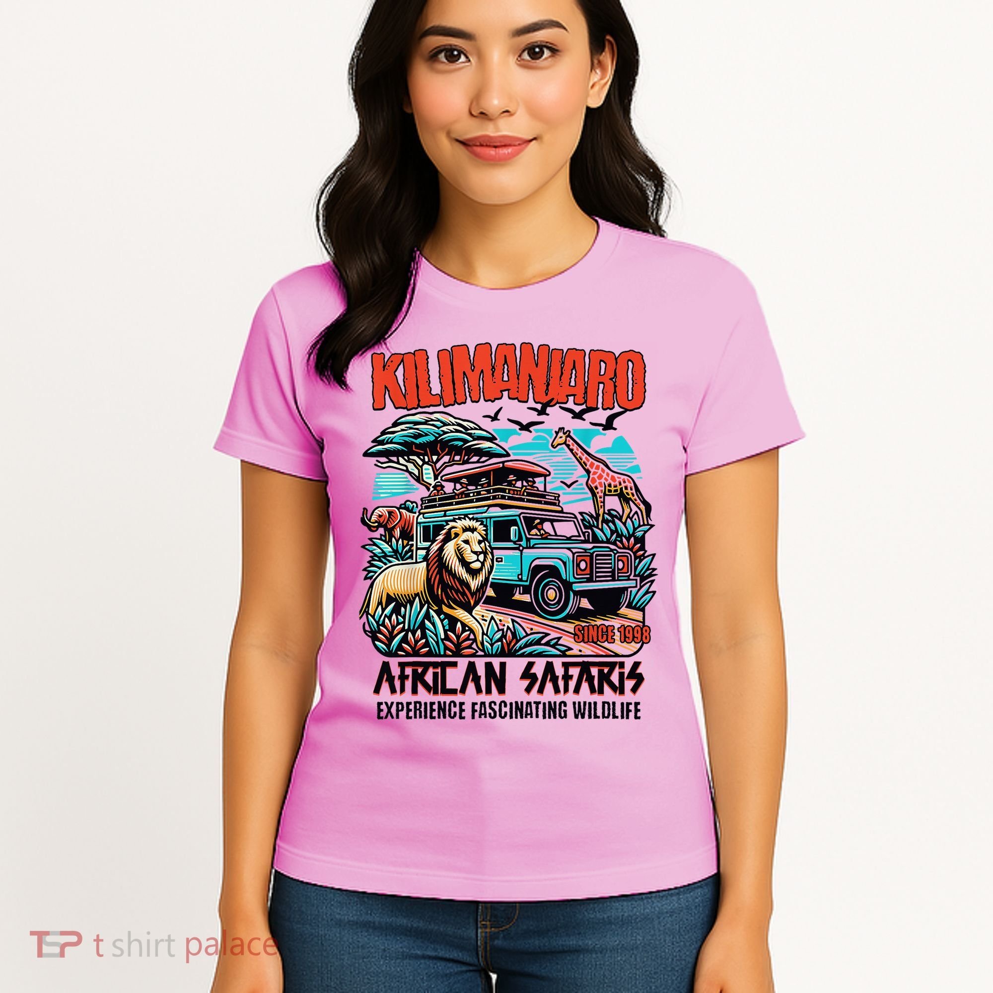 Kilimanjaro African Safari Animals Theme Park Attraction Women's T-Shirt