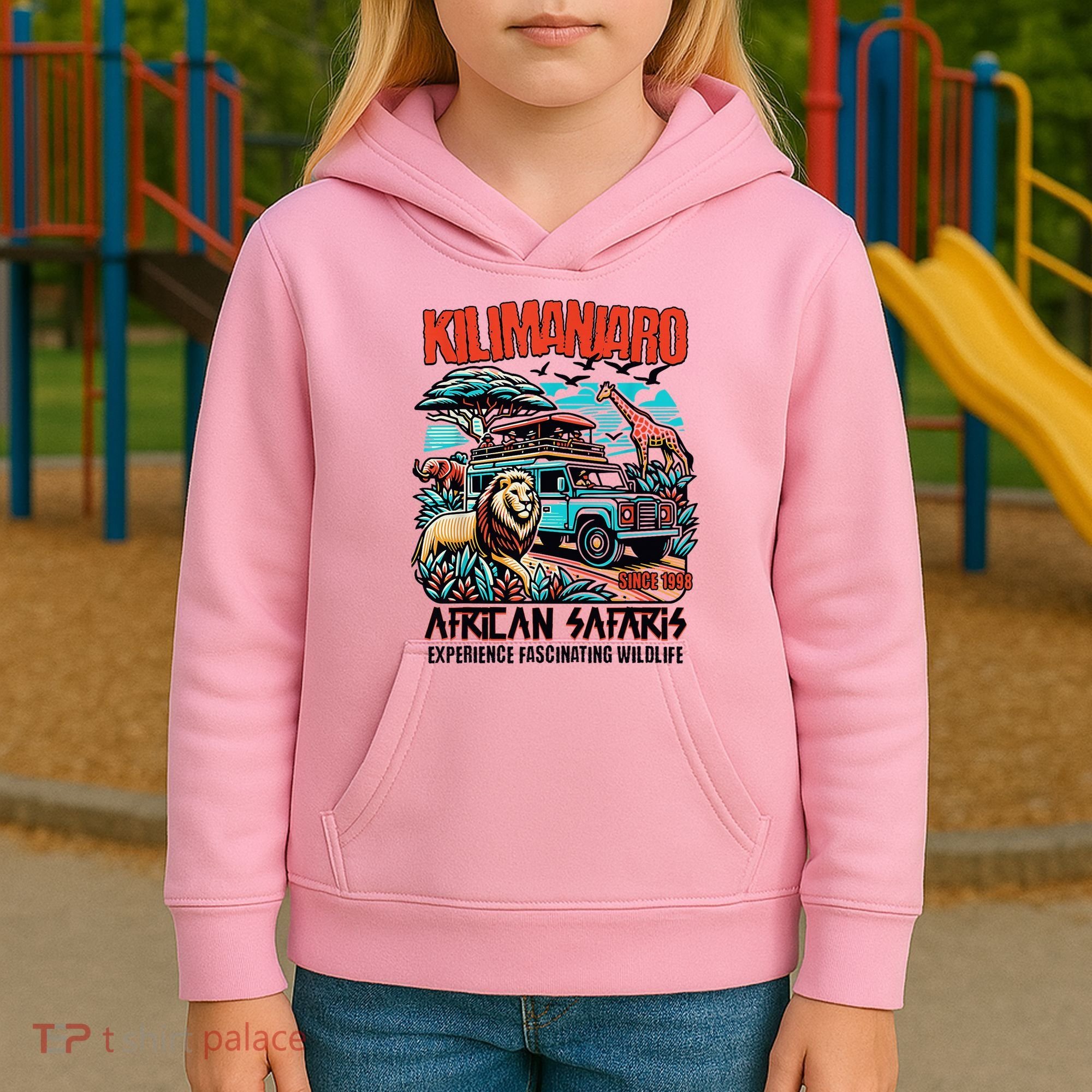 Kilimanjaro African Safari Animals Theme Park Attraction Kids Hoodie