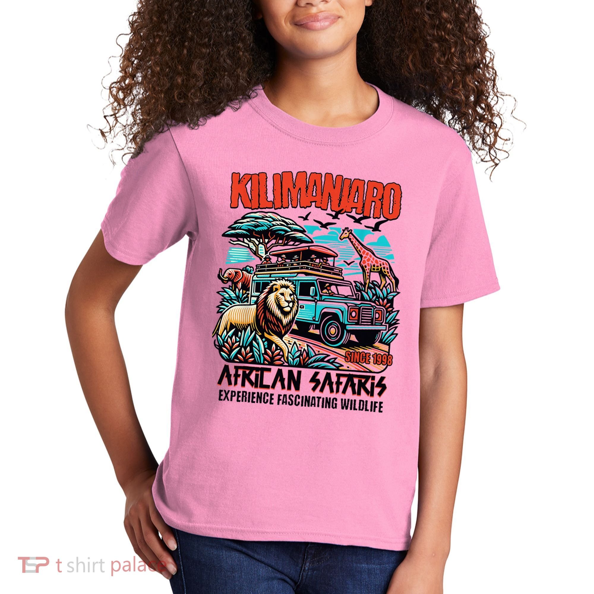 Kilimanjaro African Safari Animals Theme Park Attraction Kids T-Shirt