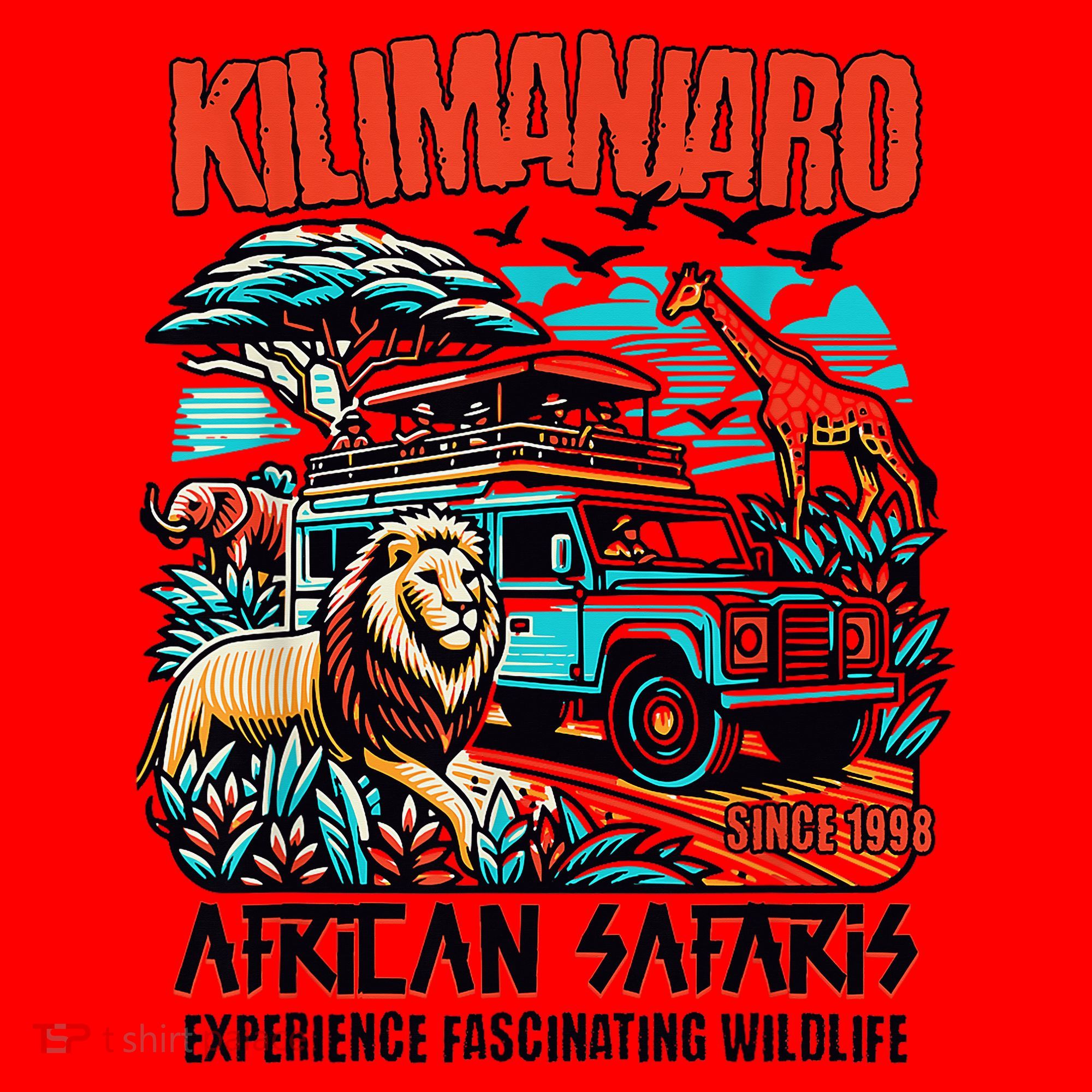 Kilimanjaro African Safari Animals Theme Park Attraction Santa Hat