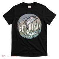 Ketchikan Alaska Souvenir Fishing Gift Vintage Style Salmon T-Shirt thumb 0