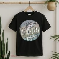 Ketchikan Alaska Souvenir Fishing Gift Vintage Style Salmon T-Shirt thumb 2