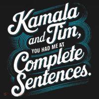 Kamala And Tim You Had Me At Complete Sentences Ornament thumb 1
