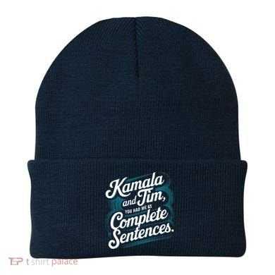 Kamala And Tim You Had Me At Complete Sentences Beanie