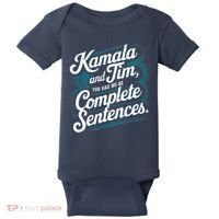 Kamala And Tim You Had Me At Complete Sentences Baby Bodysuit thumb 0