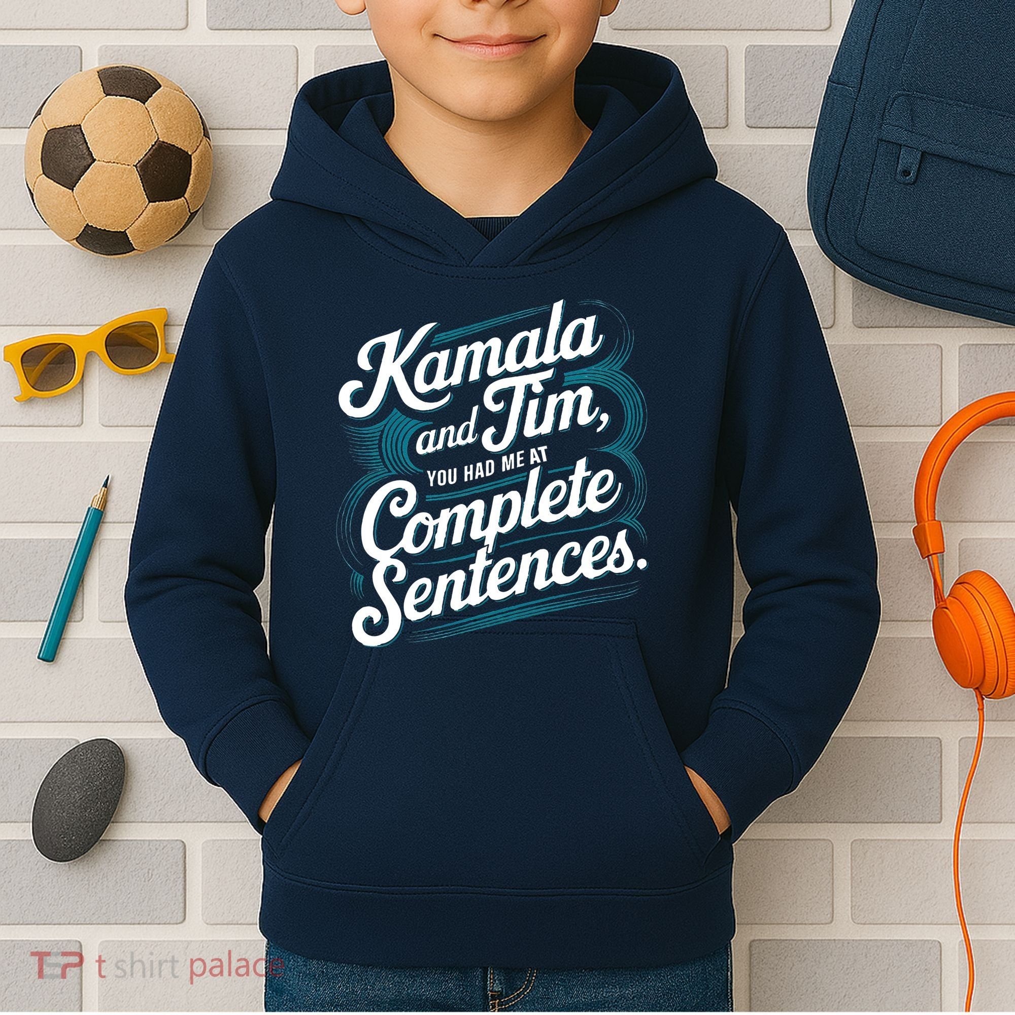 Kamala And Tim You Had Me At Complete Sentences Kids Hoodie
