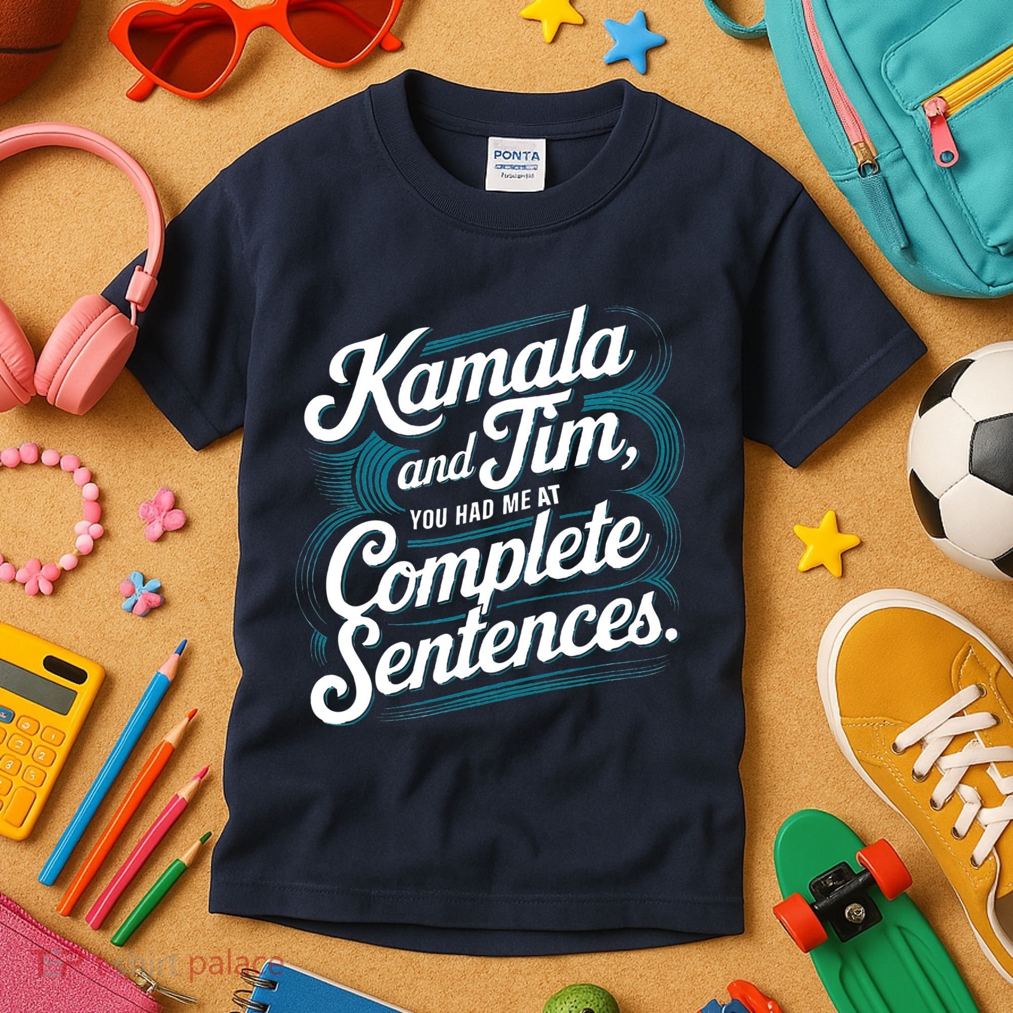 Kamala And Tim You Had Me At Complete Sentences Kids T-Shirt