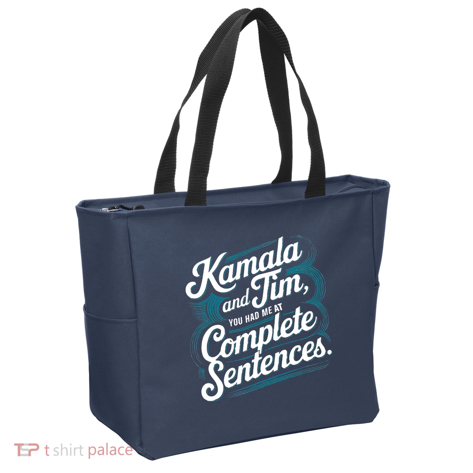 Kamala And Tim You Had Me At Complete Sentences Tote Bag