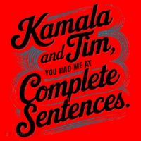 Kamala And Tim You Had Me At Complete Sentences Santa Hat thumb 1