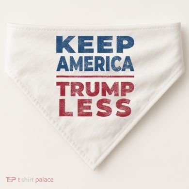 Keep America Trumpless America Election USA-Made Doggie Bandana
