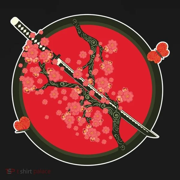 Katana Cherry Blossoms Doggie Tank
