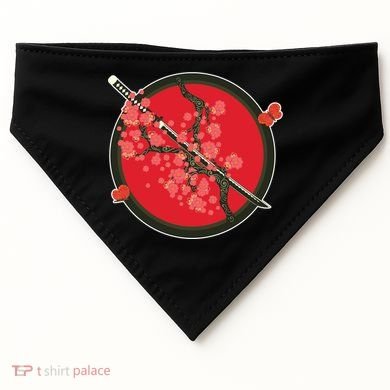 Katana Cherry Blossoms USA-Made Doggie Bandana