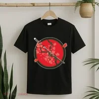 Katana Cherry Blossoms T-Shirt thumb 2