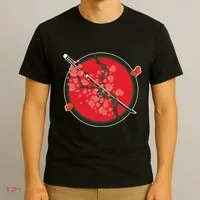 Katana Cherry Blossoms T-Shirt thumb 3