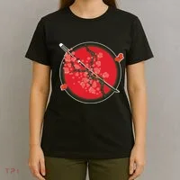 Katana Cherry Blossoms T-Shirt thumb 4