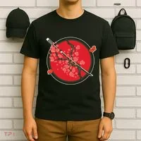 Katana Cherry Blossoms T-Shirt thumb 6