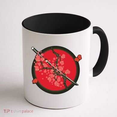 Katana Cherry Blossoms Coffee Mug back