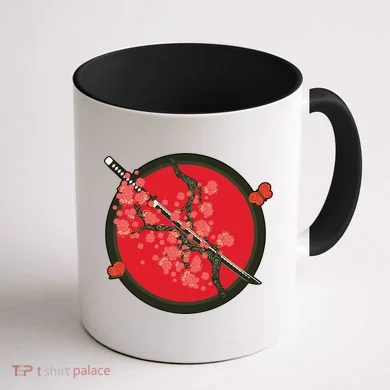 Katana Cherry Blossoms Coffee Mug back