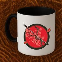 Katana Cherry Blossoms Coffee Mug thumb 2