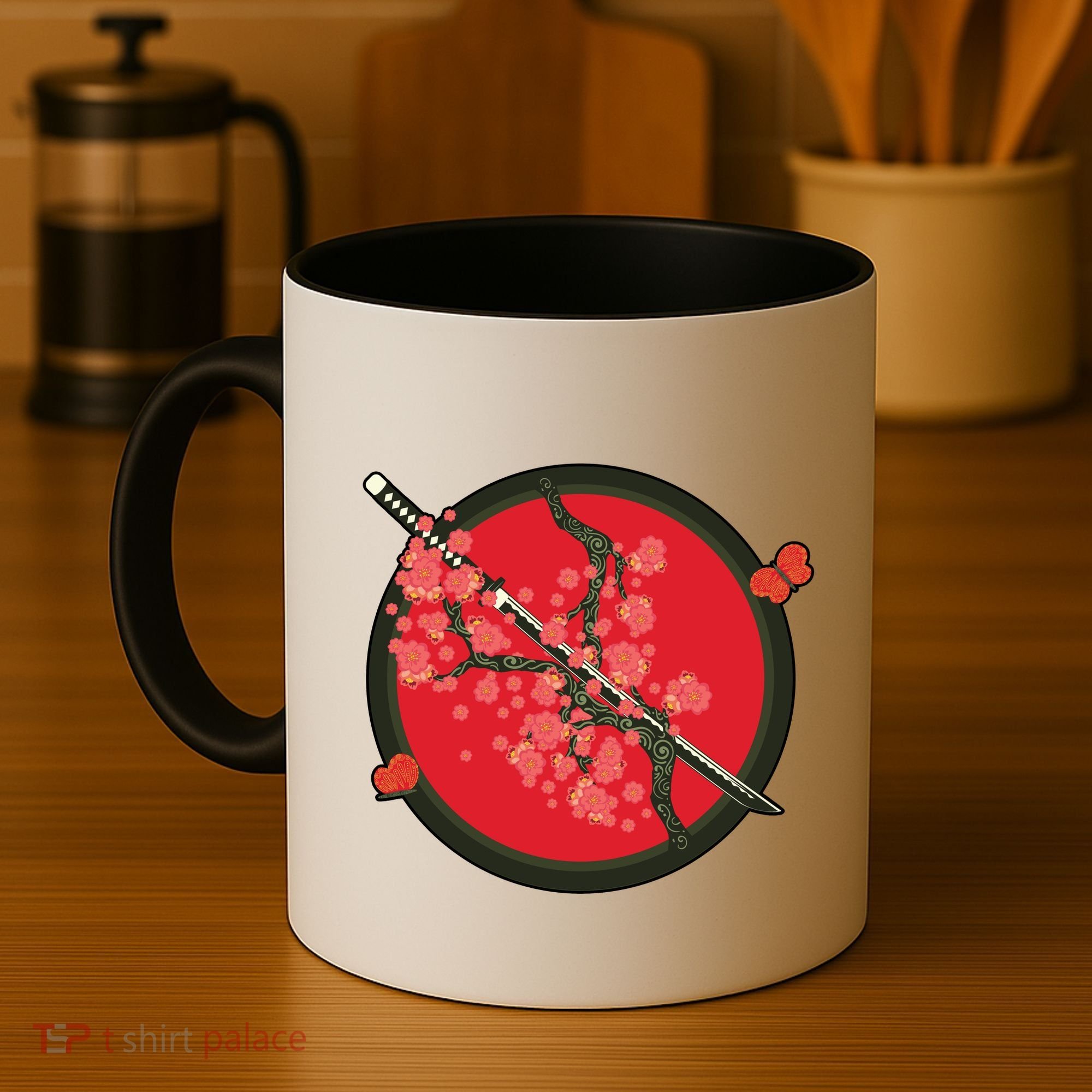 Katana Cherry Blossoms Coffee Mug