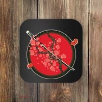 Katana Cherry Blossoms Coaster thumb 0