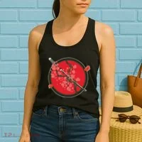 Katana Cherry Blossoms Women's Tank Top thumb 2