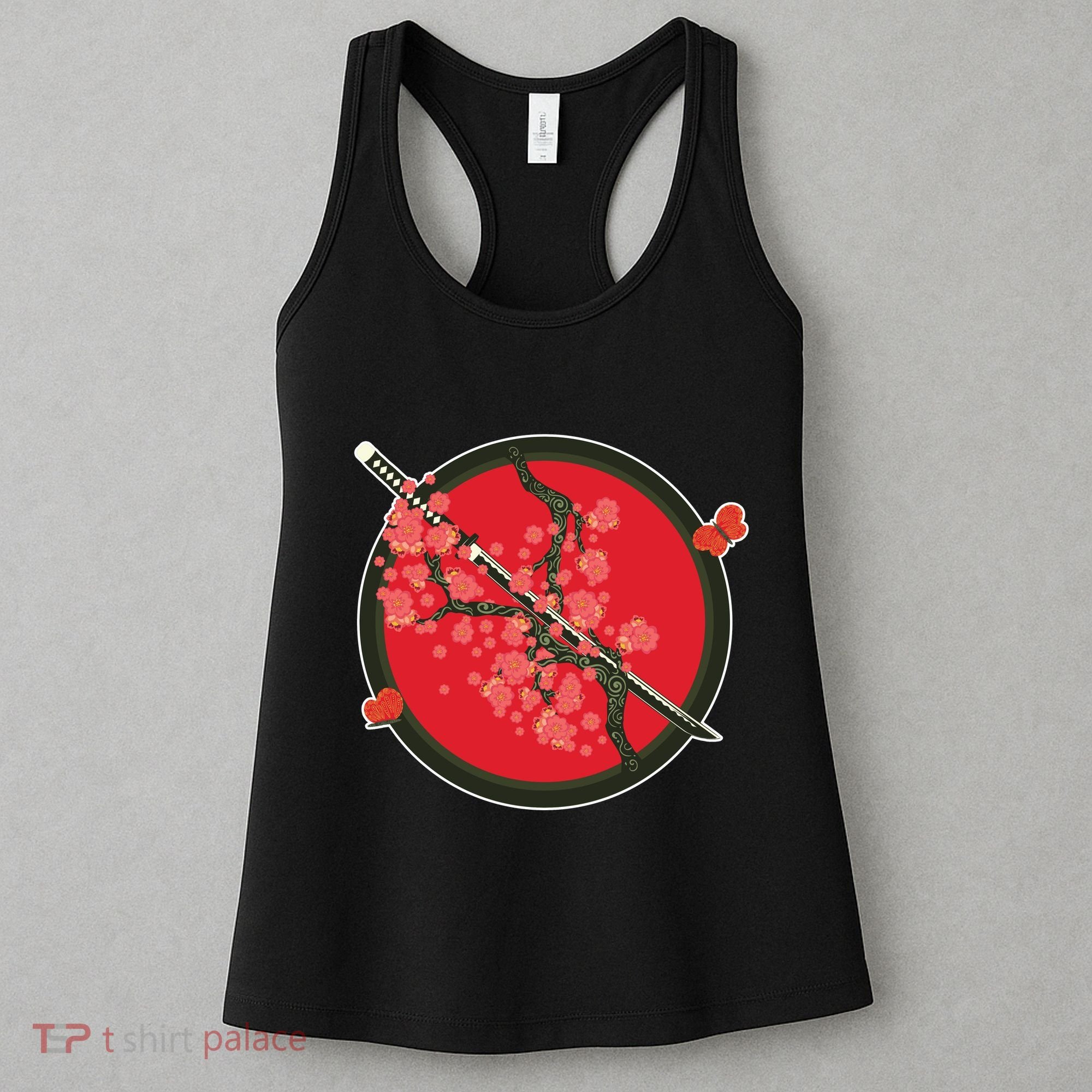 Katana Cherry Blossoms Women's Tank Top