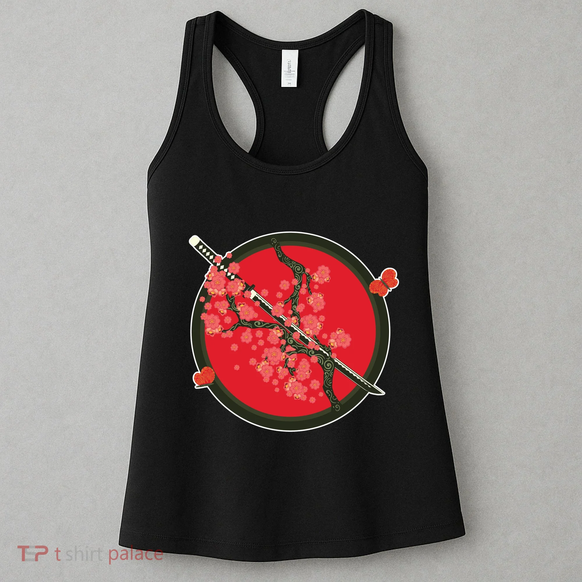 Katana Cherry Blossoms Women's Tank Top