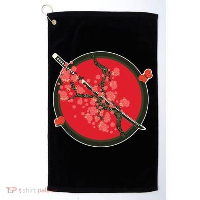 Katana Cherry Blossoms Golf Towel