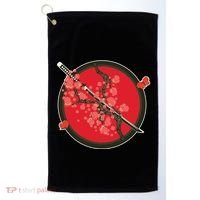 Katana Cherry Blossoms Golf Towel thumb 0