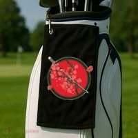 Katana Cherry Blossoms Golf Towel thumb 2