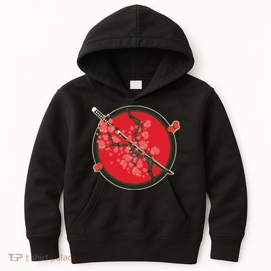 Katana Cherry Blossoms Kids Hoodie