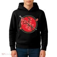 Katana Cherry Blossoms Kids Hoodie thumb 4