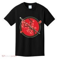 Katana Cherry Blossoms Kids T-Shirt thumb 0