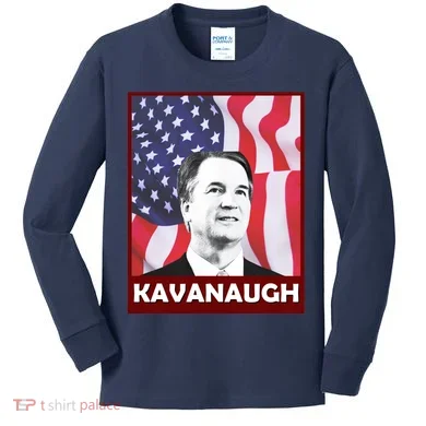 Kavanaugh American Flag Kids Long Sleeve Shirt