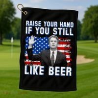 Kavanaugh Still Like Beer American Flag Golf Towel thumb 1
