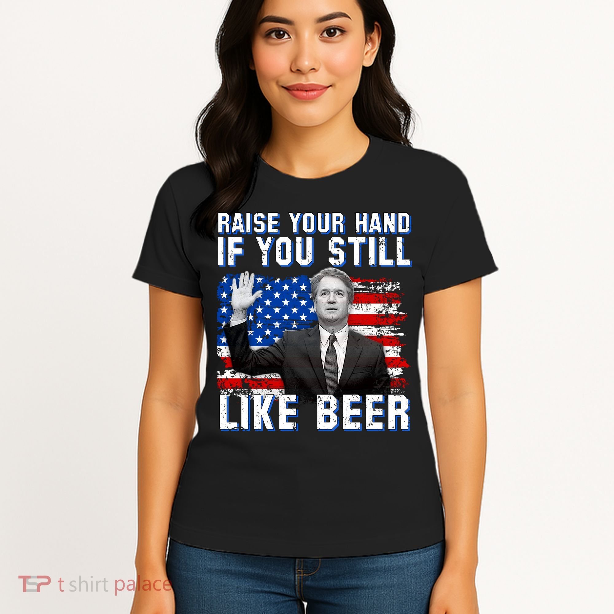 Kavanaugh Still Like Beer American Flag Women's T-Shirt