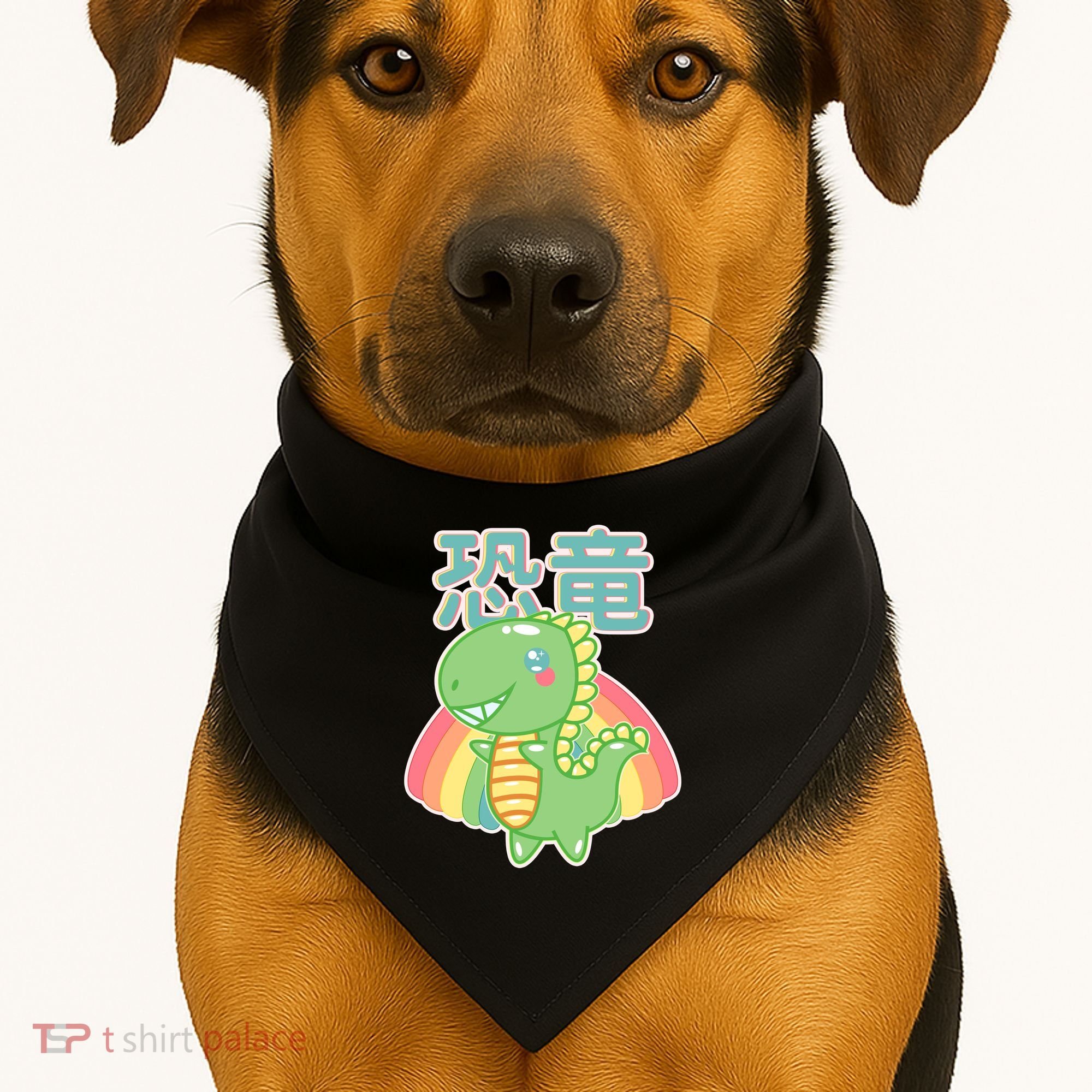 Kawaii Cute Dinosaur USA-Made Doggie Bandana