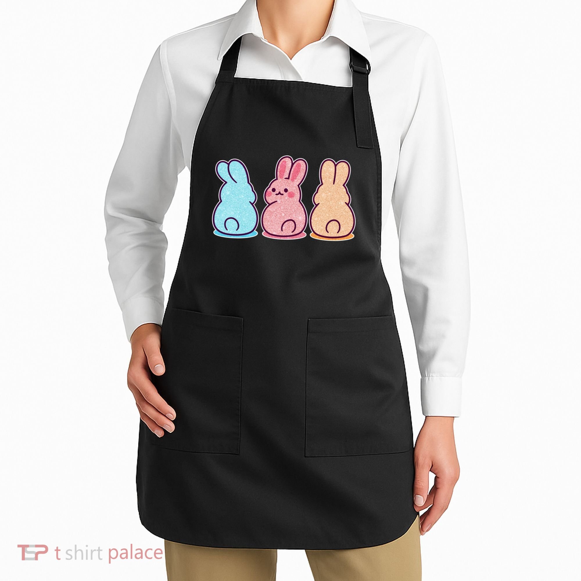 Kawaii Cute Easter Bunny Rabbits Apron
